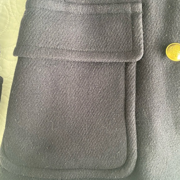 J. Crew Majesty Peacoat Stadium Cloth Nello Gori Navy Blue Wool style C8554, 12 - Picture 9 of 15